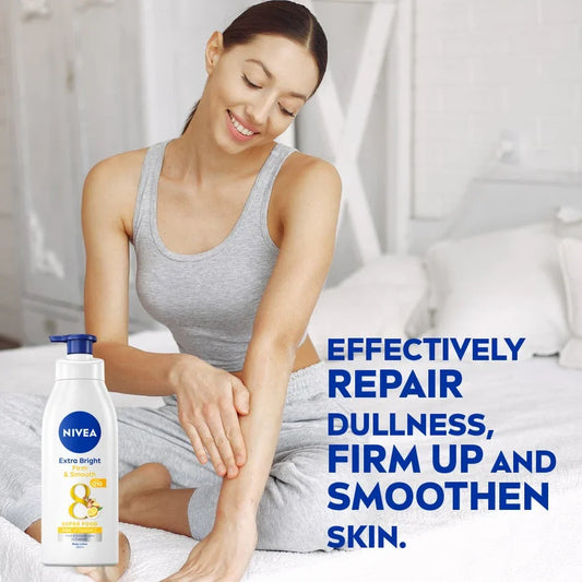 Nivea Extra Bright Firm & Smooth Super Food Body Lotion Q10 380ml