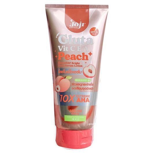 Joji GLUTA Vit C E A Peach Booster Bright Body Serum Lotion 330ml