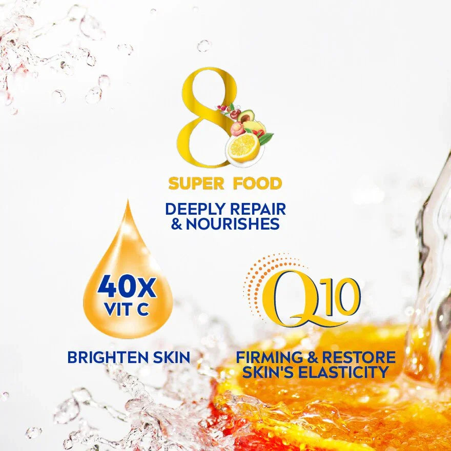 Nivea Extra Bright Firm & Smooth Super Food Body Lotion Q10 380ml