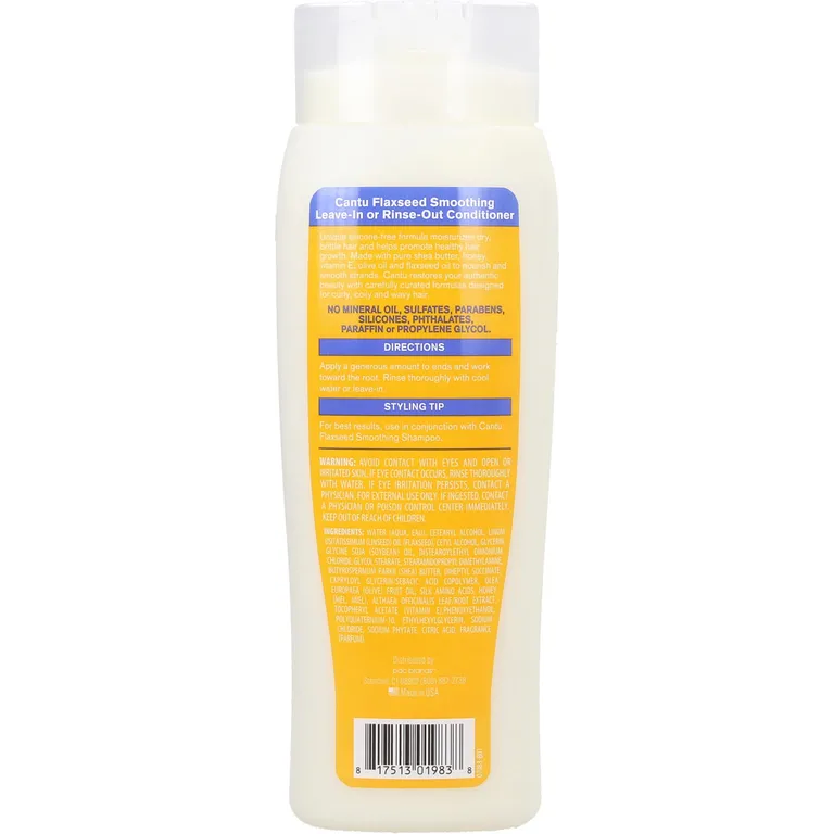 Cantu Flaxseed Smoothing Conditioner with Flaxseed Oil & Shea Butter, 400ml