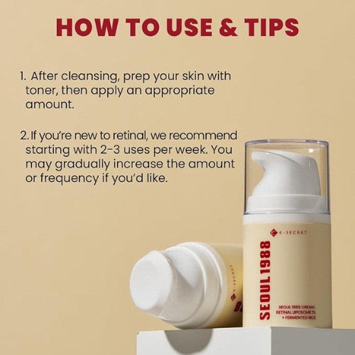 KSECRET SEOUL 1988 Cream : Retinal Liposome 1% + Fermented Rice, 50ml