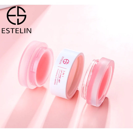 Estelin 3 in 1 Sugar Lip Scrub, Lip Mask, and Lip Balm (Peach) - 5g