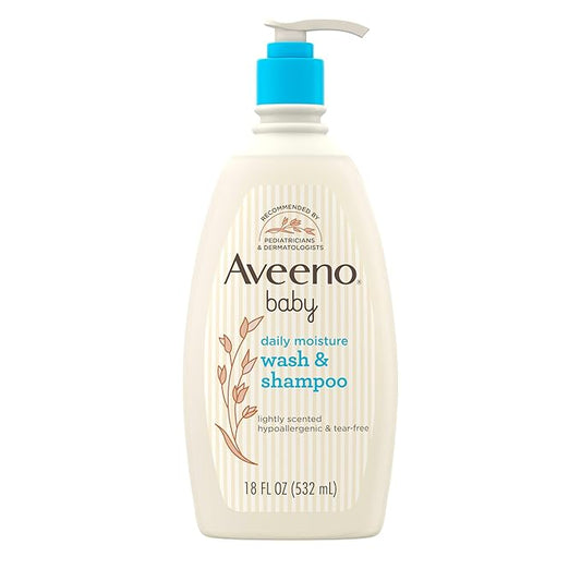 Aveeno Baby Daily Moisturizing Wash & Shampoo – 532ml