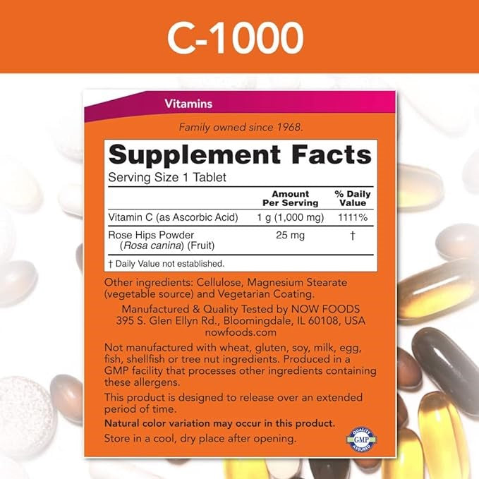 Now Foods Vitamin C-1000 Tablets