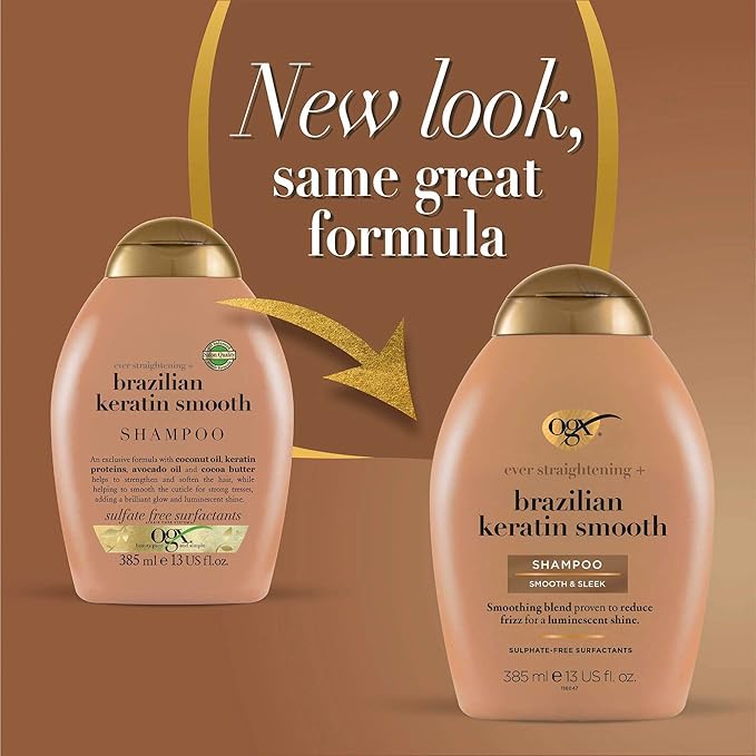 OGX Brazilian Keratin Smooth Shampoo 385ml