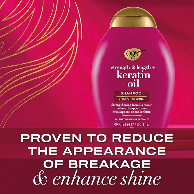 OGX Strength & Length Keratin Oil Shampoo 385ml