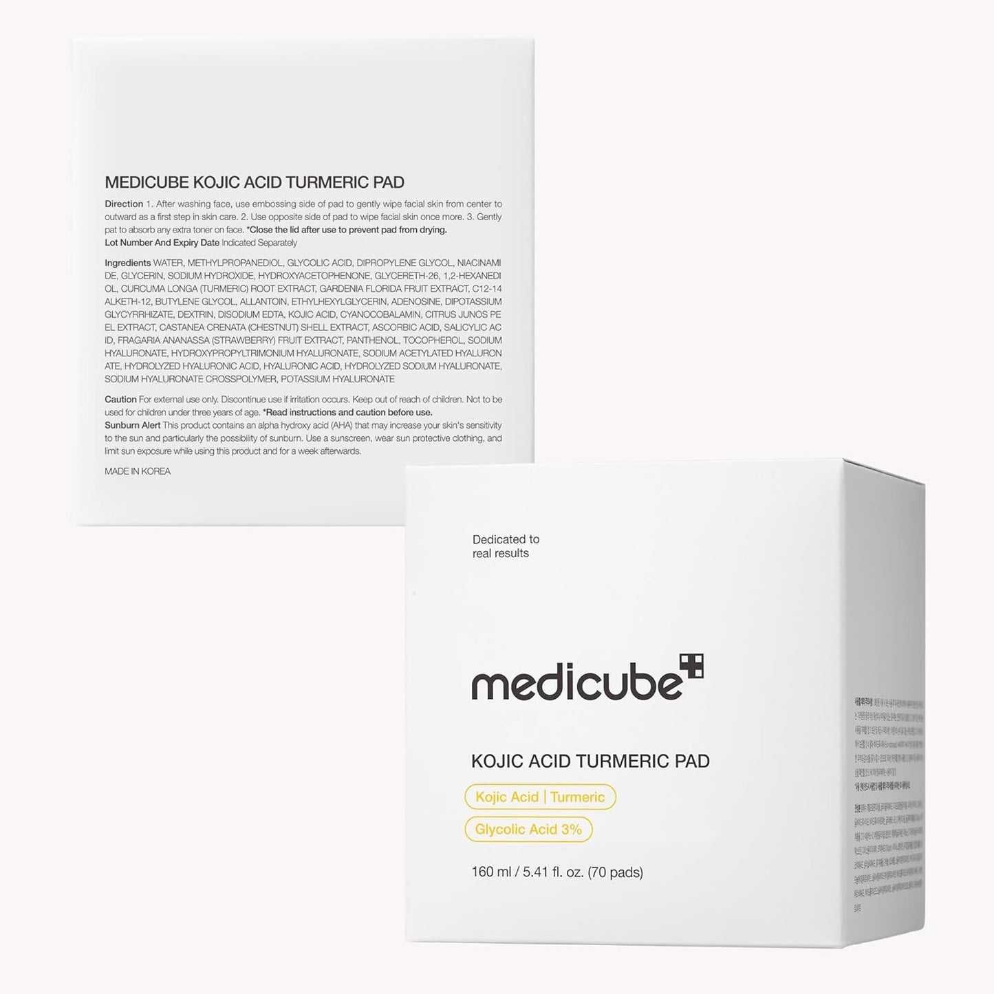 Medicube Kojic Acid Turmeric Clarifying Toner Pads