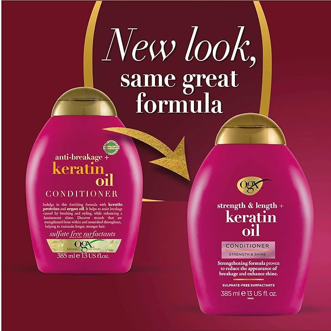 OGX Strength & Length Keratin Oil Conditioner 385ml
