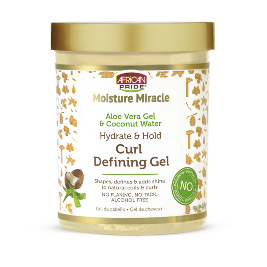 African Pride Moisture Miracle Aloe & Coconut Water Curl Defining Gel, 510g