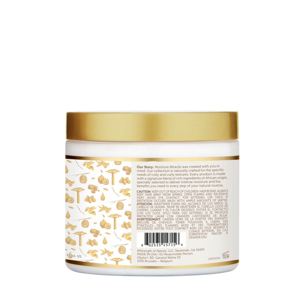 African Pride Moisture Miracle Coconut Oil & Baobab Oil Leave-In Cream, 425g