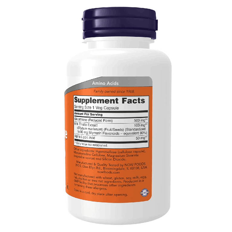Now Foods Glutathione 500 mg Veg Capsules