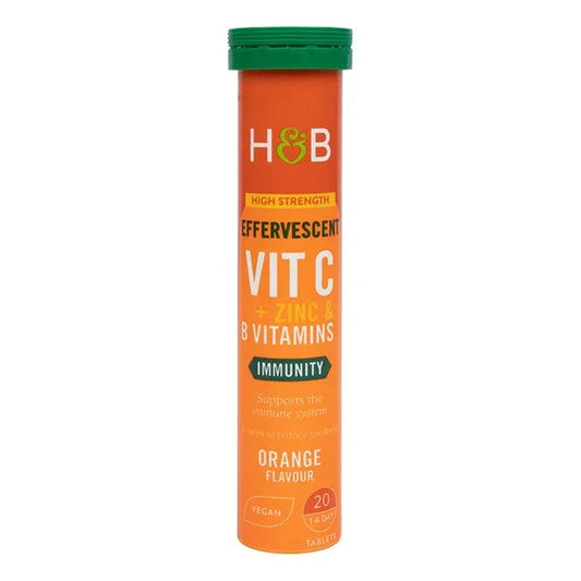 Holland & Barrett Vit C & Zinc Orange Flavour 20 Effervescent Tablets