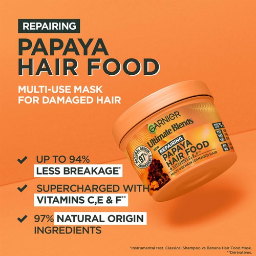 Garnier Papaya & Amla Hair Food 3-in-1 Multi-Use Mask – 390ml