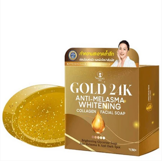 Precious Gold 24K Anti-Melasma Whitening Collagen Facial Soap 50g