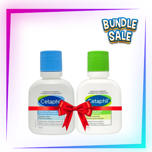 Cetaphil Moisturizing Lotion 60ml & Gentle Skin Cleanser 60ml