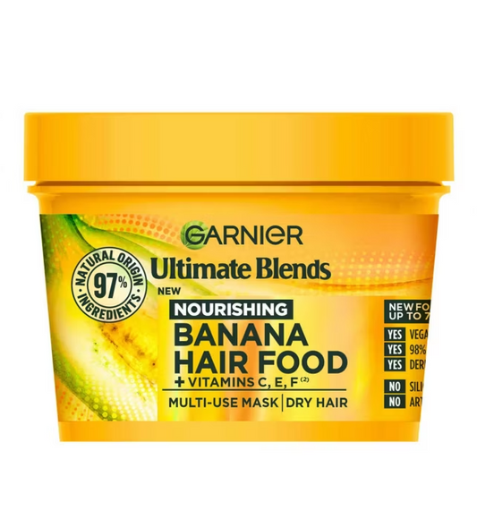 Garnier Ultimate Blends Hair Food Banana 3-in-1 Dry Hair Mask Treatment 390ml