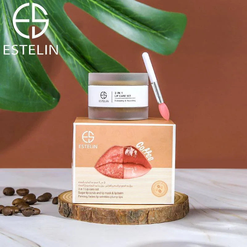 ESTELIN 3 IN 1 coffee sugar lip scrub mask 5g