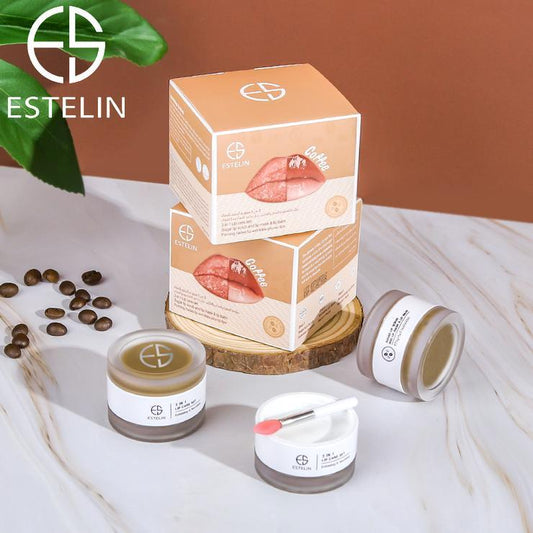 ESTELIN 3 IN 1 coffee sugar lip scrub mask 5g