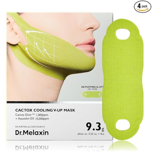 DR MELAXIN Cactox Cooling V-Up Mask for Jawline Sculpting and De-Puffing – 4ea