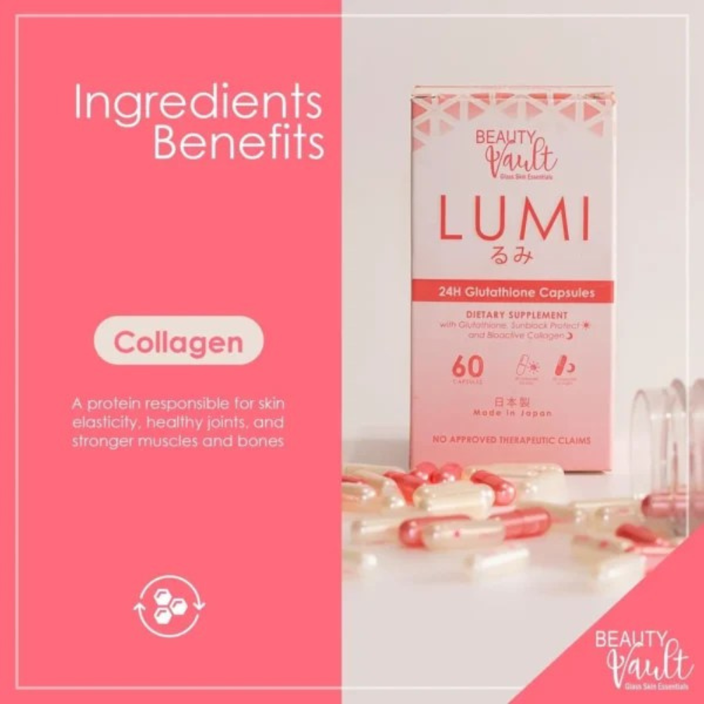 Lumi 24H Glutathione 60 Capsules by Beauty Vault