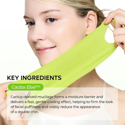 DR MELAXIN Cactox Cooling V-Up Mask for Jawline Sculpting and De-Puffing – 4ea