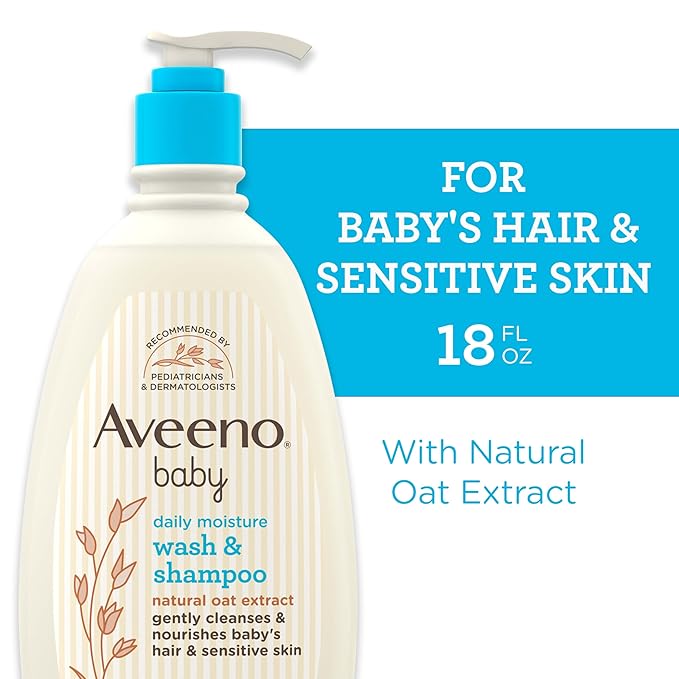 Aveeno Baby Daily Moisturizing Wash & Shampoo – 236ml