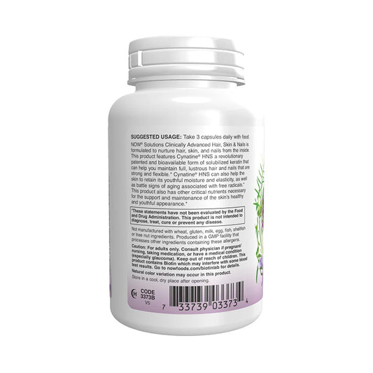 Now Foods Solutions Vegan Hair Skin & Nails 90 Veg Capsules