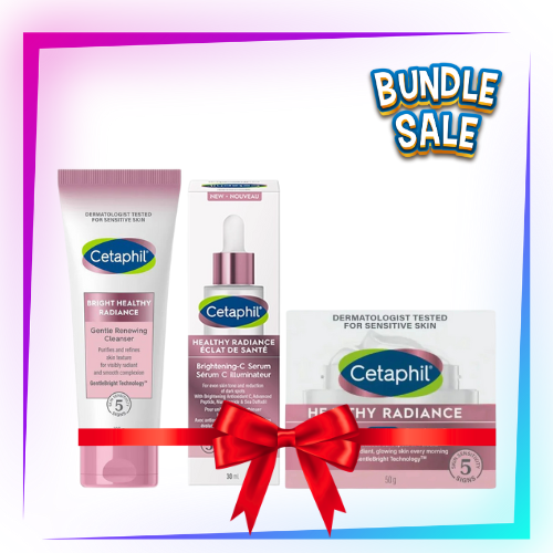 Cetaphil Healthy Radiance Brightening Cream 50g & C Serum 30ml & Cleanser – 100g