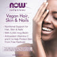 Now Foods Solutions Vegan Hair Skin & Nails 90 Veg Capsules