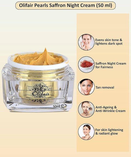 Olifair Pearls Saffron Night Cream (50ml)