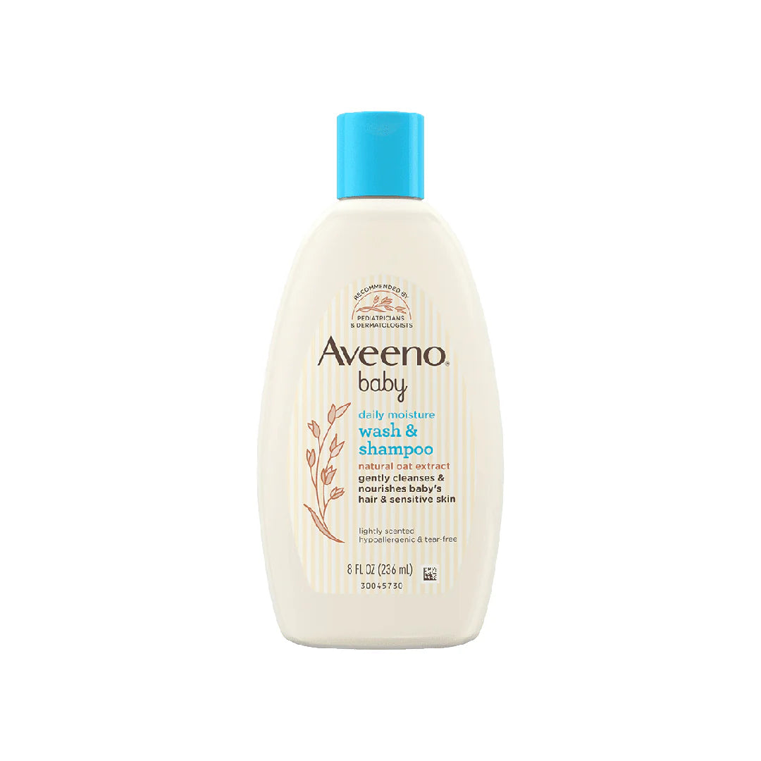 Aveeno Baby Daily Moisturizing Wash & Shampoo – 236ml