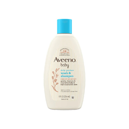 Aveeno Baby Daily Moisturizing Wash & Shampoo – 236ml