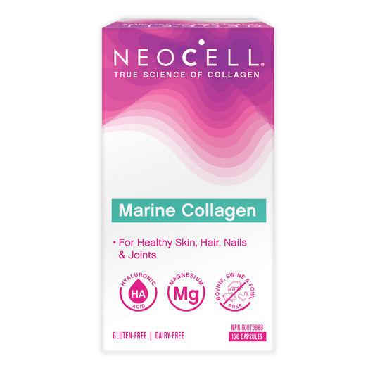 NeoCell, Marine Collagen With Hyaluronic Acid, 120 Capsules